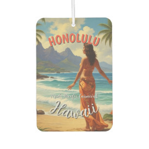 Vintager Stil Hawaiian Travel Honolulu Mittelpazif Autolufterfrischer
