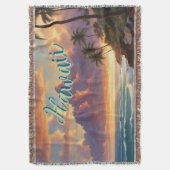 Vintager Stil Hawaiian Travel Honolulu Mittelpazif Decke (Vorderseite Vertikal)