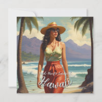 Vintager Stil Hawaiian Travel Honolulu Mittelpazif