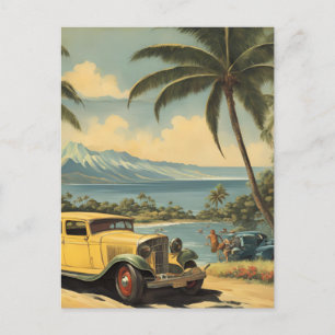 Vintager Stil Hawaiian Travel Honolulu Mittelpazif Feiertagspostkarte