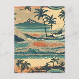 Vintager Stil Hawaiian Travel Honolulu Mittelpazif Feiertagspostkarte