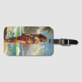 Vintager Stil Hawaiian Travel Honolulu Mittelpazif Gepäckanhänger (Vorderseite (Horizontal))