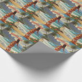 Vintager Stil Hawaiian Travel Honolulu Mittelpazif Geschenkpapier (Ecke)