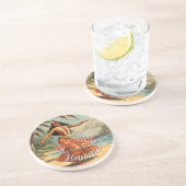 Vintager Stil Hawaiian Travel Honolulu Mittelpazif Getränkeuntersetzer (Seite)