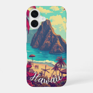 Vintager Stil Hawaiian Travel Honolulu Mittelpazif iPhone 16 Hülle