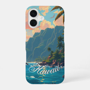 Vintager Stil Hawaiian Travel Honolulu Mittelpazif iPhone 16 Hülle
