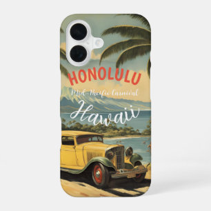 Vintager Stil Hawaiian Travel Honolulu Mittelpazif iPhone 16 Hülle