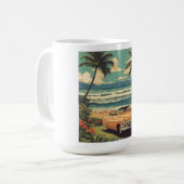 Vintager Stil Hawaiian Travel Honolulu Mittelpazif Kaffeetasse (Vorderseite Links)