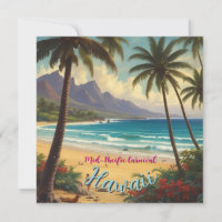 Vintager Stil Hawaiian Travel Honolulu Mittelpazif