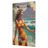 Vintager Stil Hawaiian Travel Honolulu Mittelpazif Klemmbrett (Links)