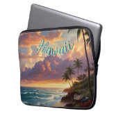 Vintager Stil Hawaiian Travel Honolulu Mittelpazif Laptopschutzhülle (Vorderseite Links)
