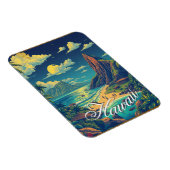 Vintager Stil Hawaiian Travel Honolulu Mittelpazif Magnet (Rechte Seite)