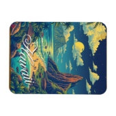 Vintager Stil Hawaiian Travel Honolulu Mittelpazif Magnet (Horizontal)