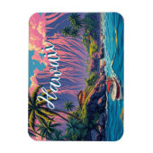Vintager Stil Hawaiian Travel Honolulu Mittelpazif Magnet (Vertikal)