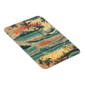 Vintager Stil Hawaiian Travel Honolulu Mittelpazif Magnet (Rechte Seite)