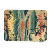 Vintager Stil Hawaiian Travel Honolulu Mittelpazif Magnet (Horizontal)