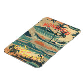 Vintager Stil Hawaiian Travel Honolulu Mittelpazif Magnet (Linke Seite)