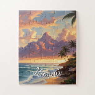 Vintager Stil Hawaiian Travel Honolulu Mittelpazif Puzzle
