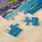 Vintager Stil Hawaiian Travel Honolulu Mittelpazif Puzzle (Seite)