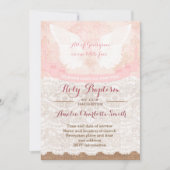 Vintager Stil Heilige Taufe Einladungen für Mädche (Vorderseite)