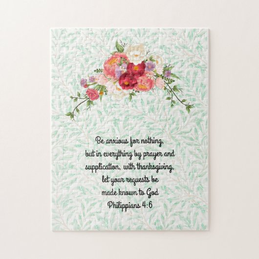 Vintager Stil Husten der Blume Glaubenspuzzle Puzzle (Vertikal)