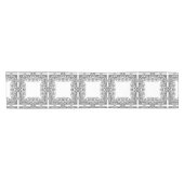 Vintager Stil in Schwarz und Weiß Kurzer Tischläufer (Horizontal)