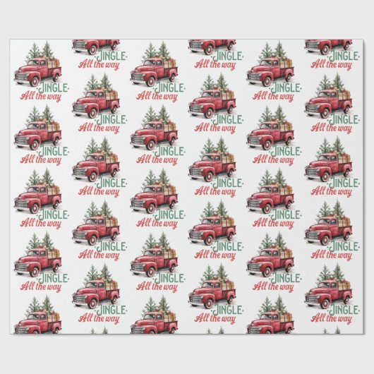 Vintager Stil Jingle Geschenkpapier (Flach)