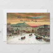 Vintager Stil Landschaft Weihnachten Einladung (Vorderseite)