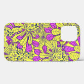 Vintager Stil Lila Blumenstrauß-Pop Art Phone Case (Rückseite (Horizontal))