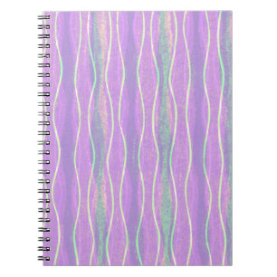 Vintager Stil Lila Stripe SpiralNotebook Notizblock