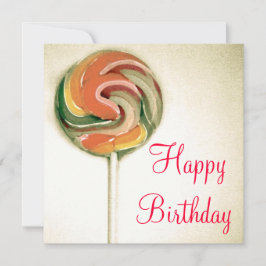 VINTAGER STIL "LOLLIPOP" BIRTHDAKARTE IN FARBE KARTE