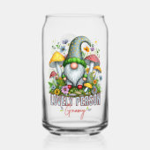 Vintager Stil Lounge Gnome mit Pilzen Kunst Dosenglas (Rückseite)