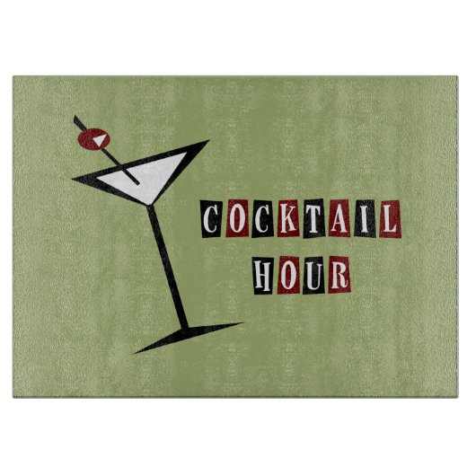 {Vintager Stil} Martini Schneidebrett (Vorderseite)