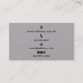 Vintager Stil mit Logo-Visitenkarte Visitenkarte (Rückseite)