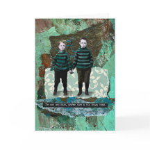 Vintager Stil Mixed-Media-Look Grußkarte