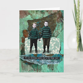 Vintager Stil Mixed-Media-Look Grußkarte Dankeskarte