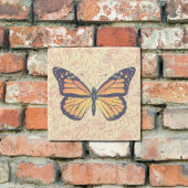 Vintager Stil Monarch Butterfly Art Untersetzer