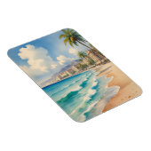 Vintager Stil Monte Carlo Beach Travel Magnet (Rechte Seite)