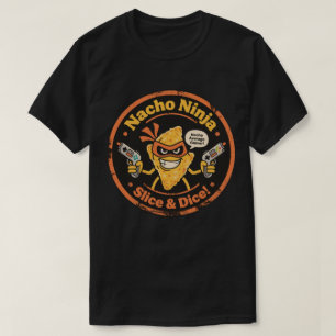 Vintager Stil Nacho Chip mit Light Guns Gamer T-Shirt