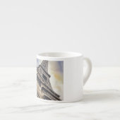 Vintager Stil Nah-up Eiffelturm Paris Reisen Espressotasse (Vorderseite Rechts)