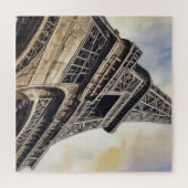 Vintager Stil Nah-up Eiffelturm Paris Reisen Puzzle (Horizontal)