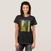 Vintager Stil Niedlich Ananas Obst T-Shirt (Vorne ganz)