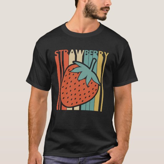 Vintager Stil Niedlich Strawberry Frucht T-Shirt (Vorderseite)