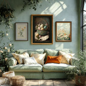 Vintager Stil Ostereier Basket Art Poster