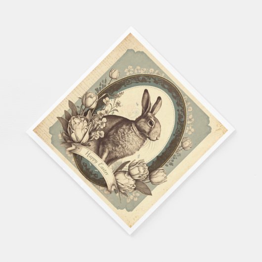 Vintager Stil Osterfrühlingshütte Serviette (Ecke)