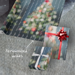 Vintager Stil pastellblau Weihnachten Geschenkpapier