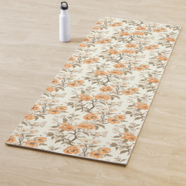 Vintager Stil Peach Blossom Blumenblume Gemustert Yogamatte