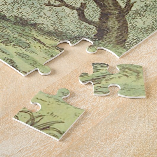 Vintager Stil, Perched Bird Puzzle (Seite)
