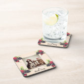 Vintager Stil Pine Cone & Berries Foto Getränkeuntersetzer (Rechte Seite)