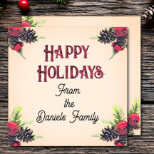 Vintager Stil Pine Cone & Berries Weihnachten